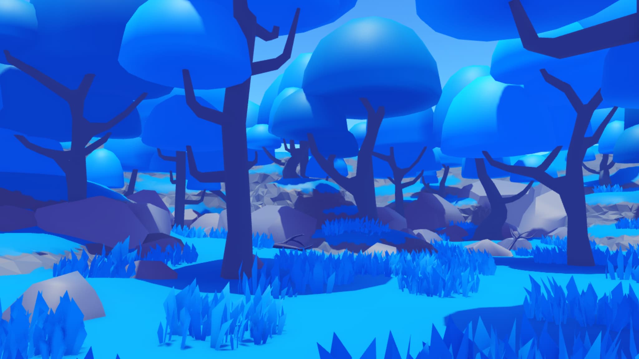 Low Poly Blue Forest Pack 🔵