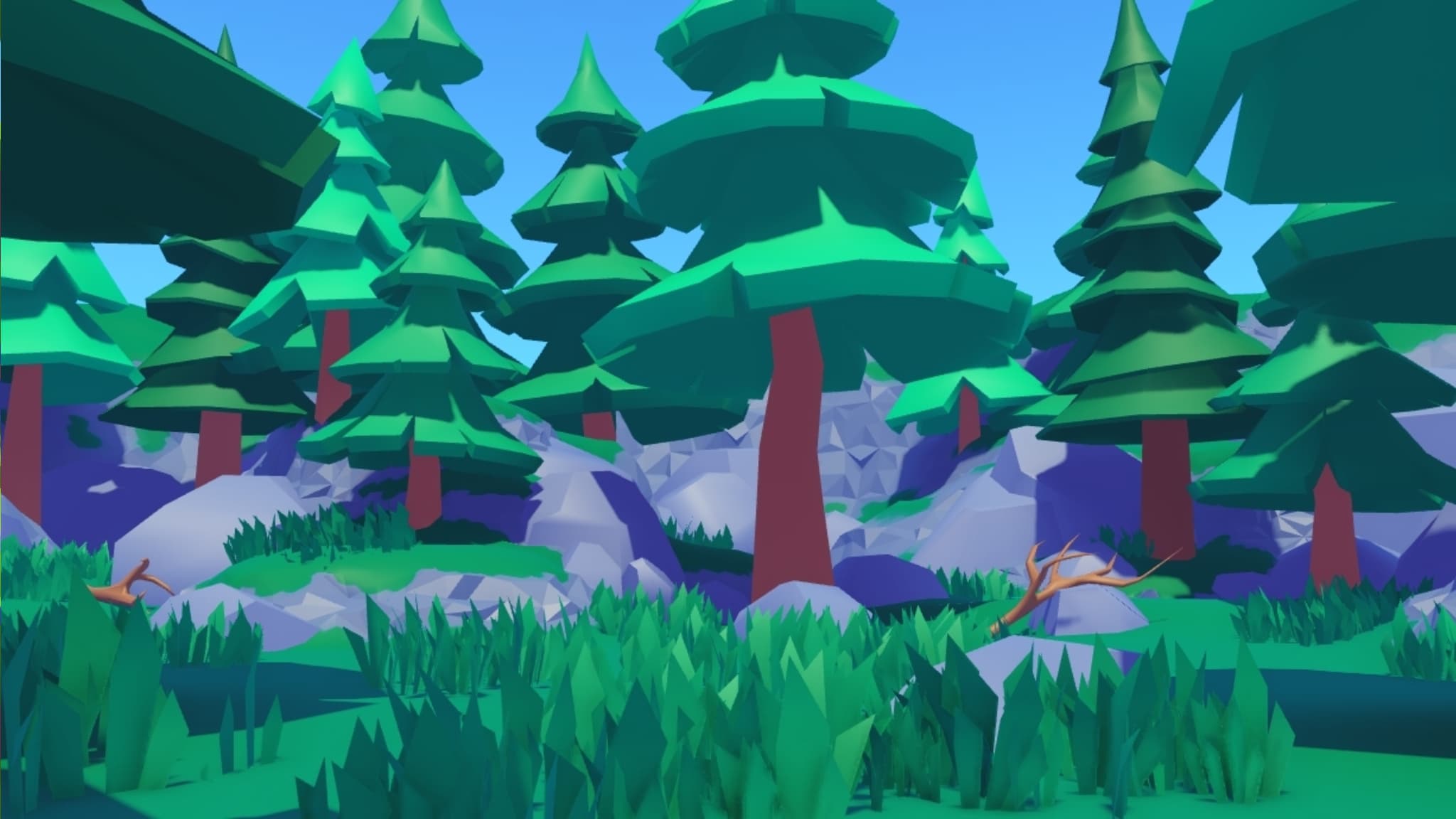 Low Poly Pine Forest Pack 🌲
