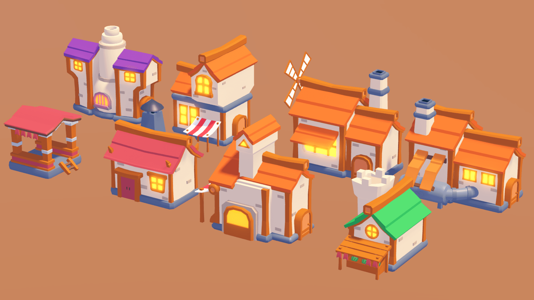 Low Poly Medieval Village Pack — image 1