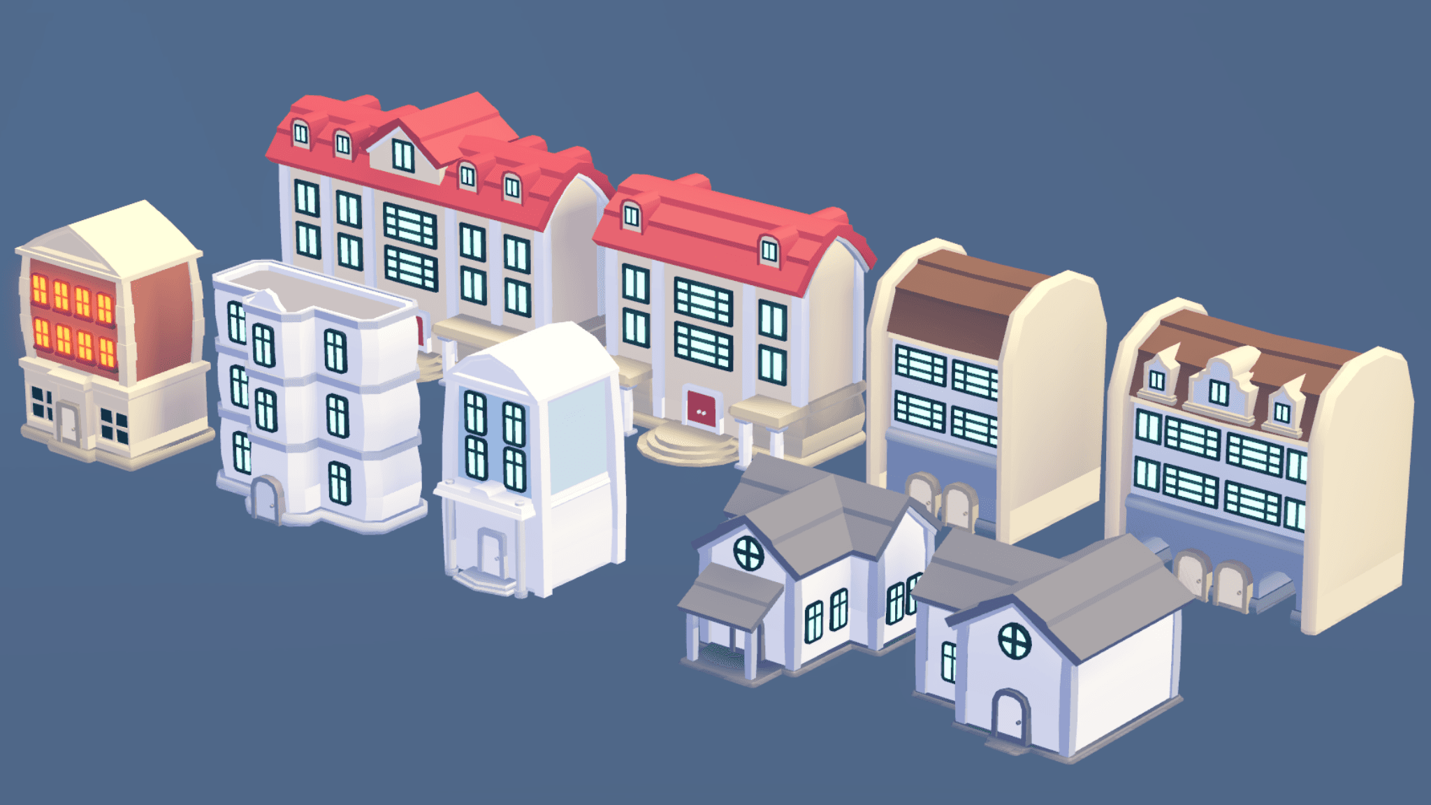 Low Poly Town Building Pack 🏙️