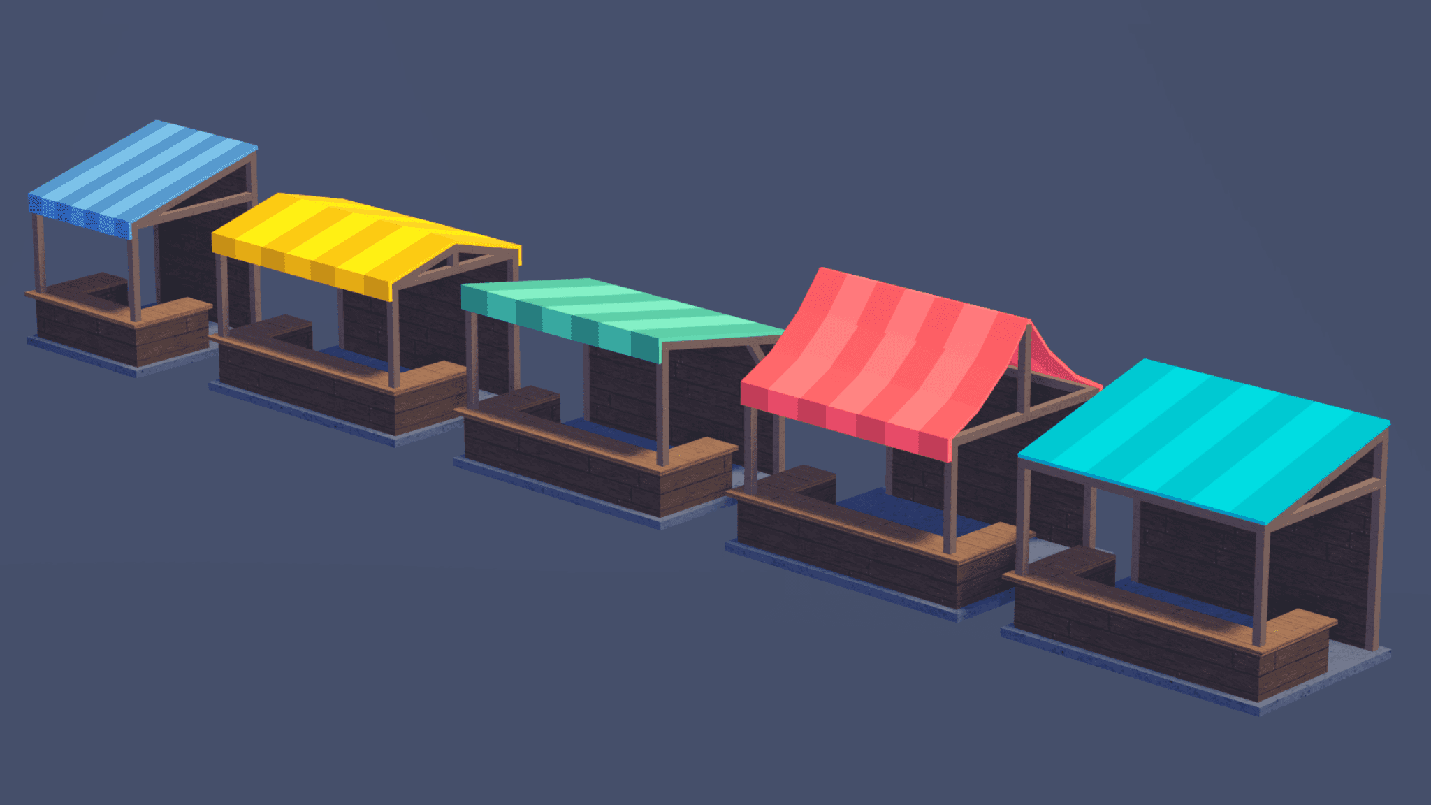 Medieval Wooden Stands 🛍️